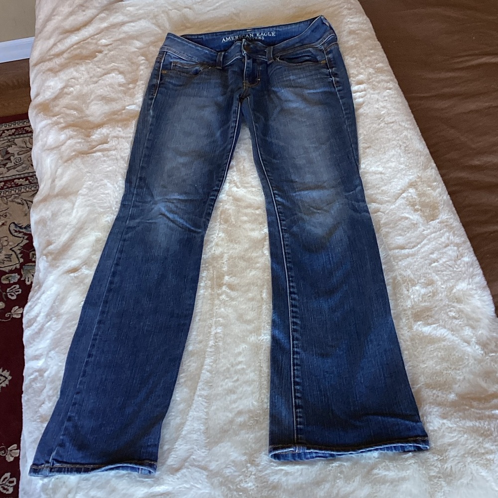 American Eagle Outfitters Women's Dark Blue Boot Cut Jeans